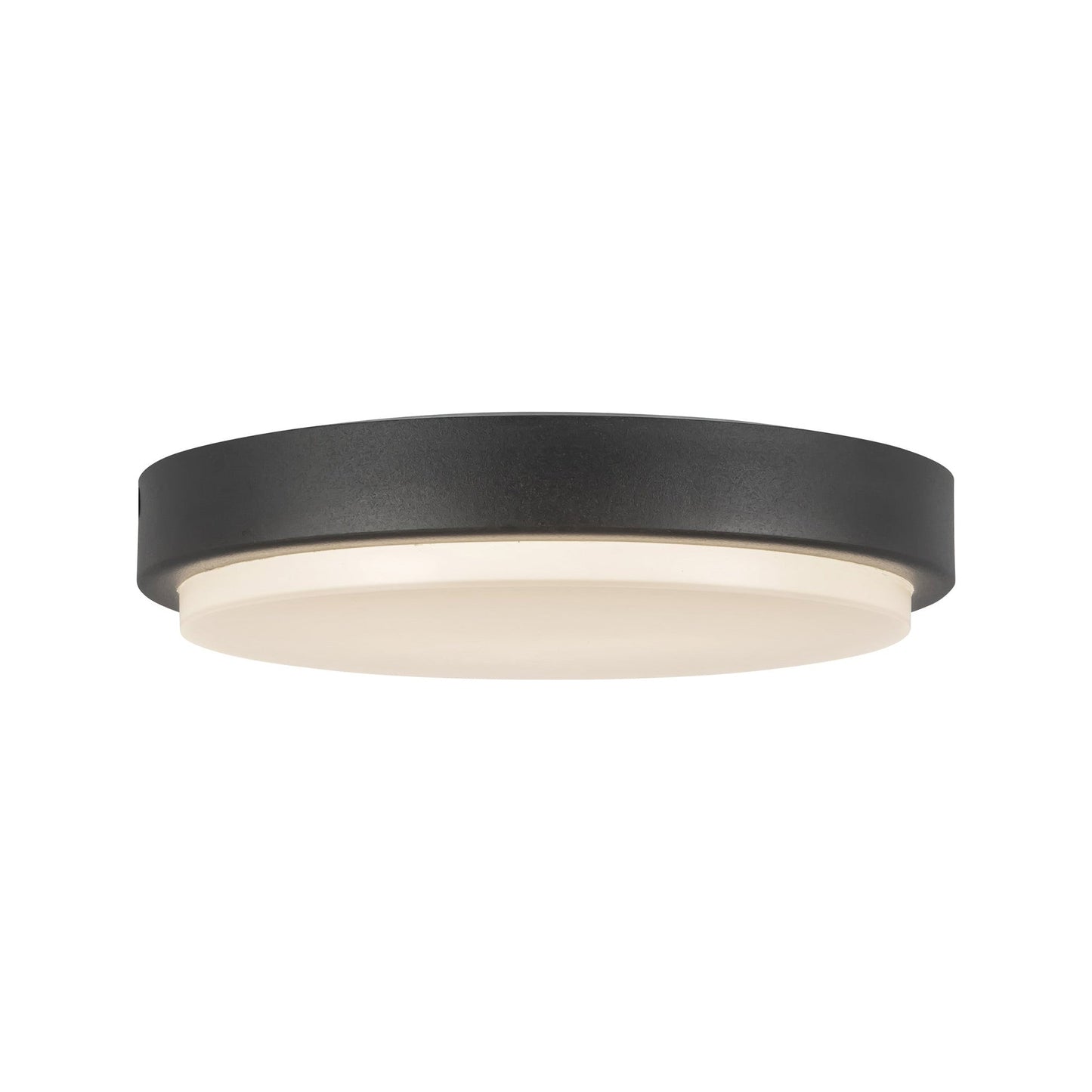 Bailey Outdoor LED Flush Mount Ceiling Light in Black (9-Inch).