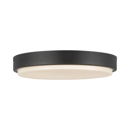 Bailey Outdoor LED Flush Mount Ceiling Light in Black (11-Inch).
