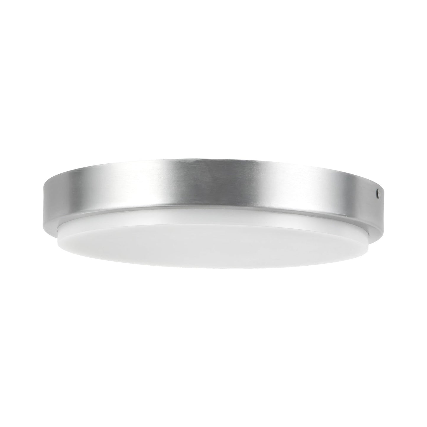Bailey Outdoor LED Flush Mount Ceiling Light in Brushed Nickel (11-Inch).