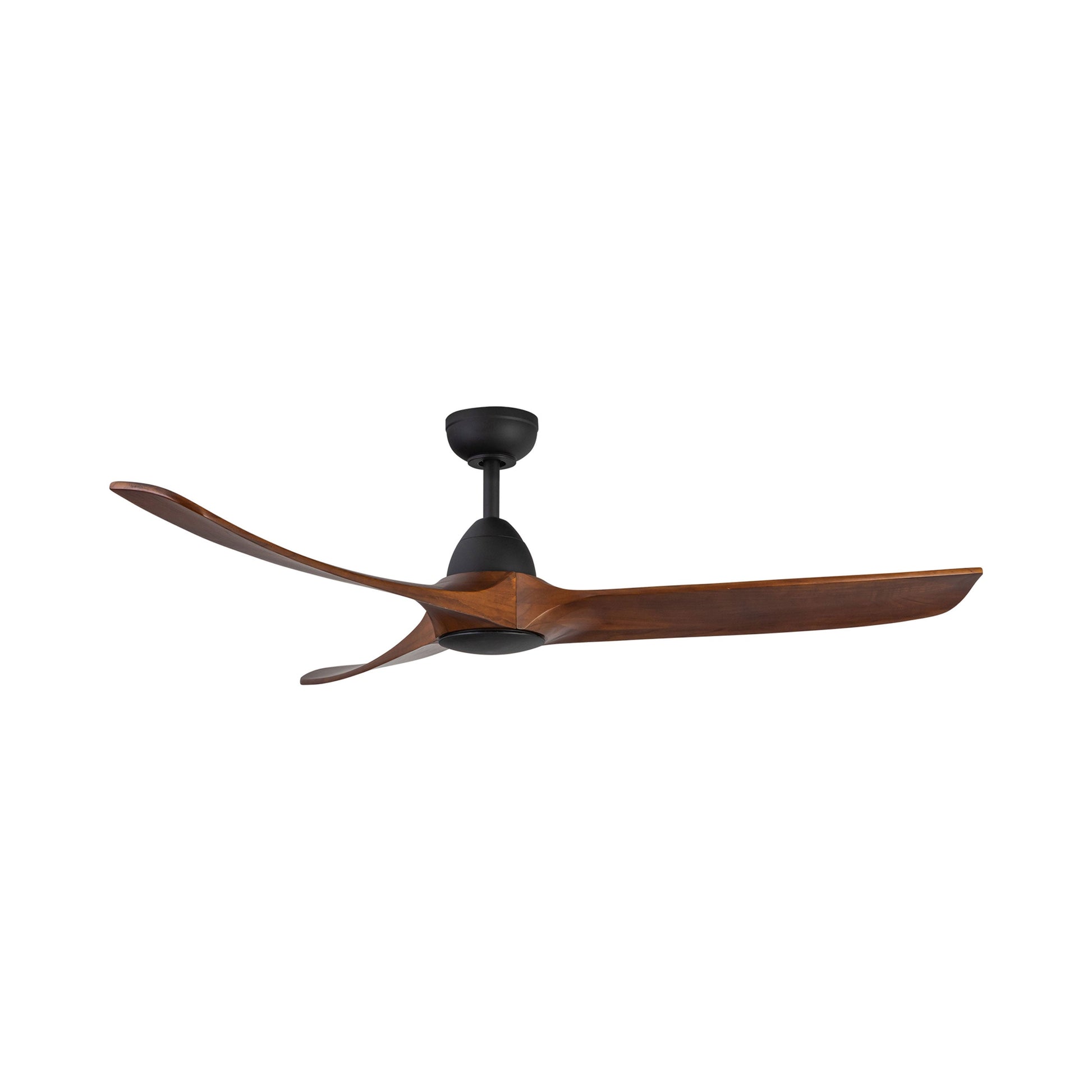 Baylor Ceiling Fan in Matte Black/Dark Walnut (Without Light Kit).