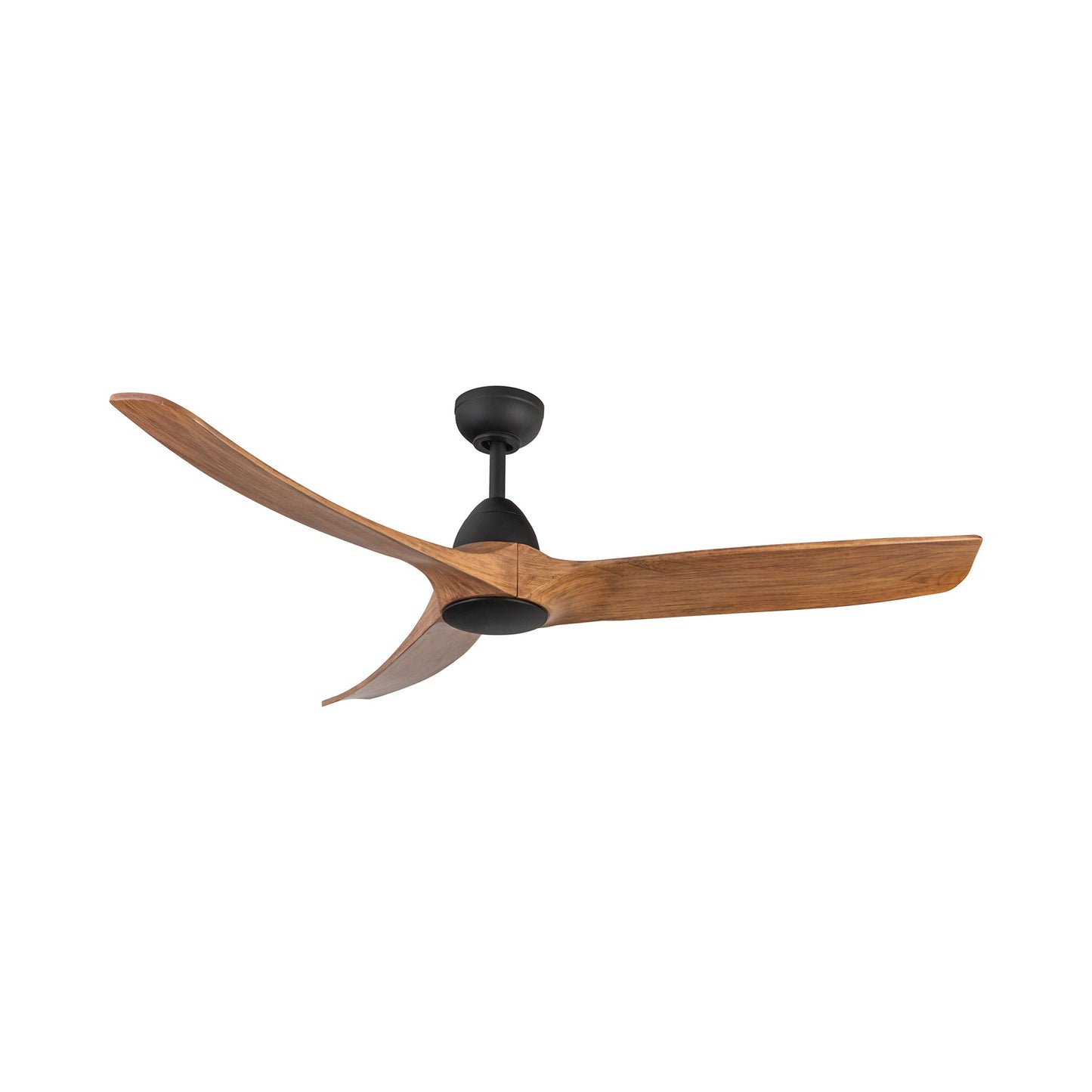 Baylor Ceiling Fan in Matte Black/Natural Wood (Without Light Kit).