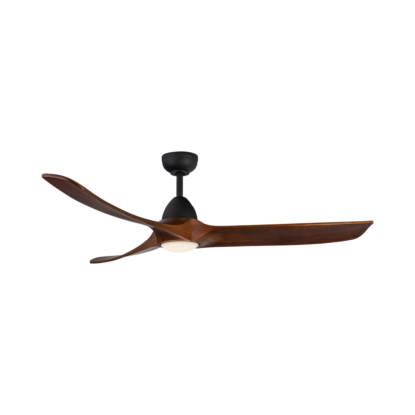 Baylor Ceiling Fan in Matte Black/Dark Walnut (With Light Kit).