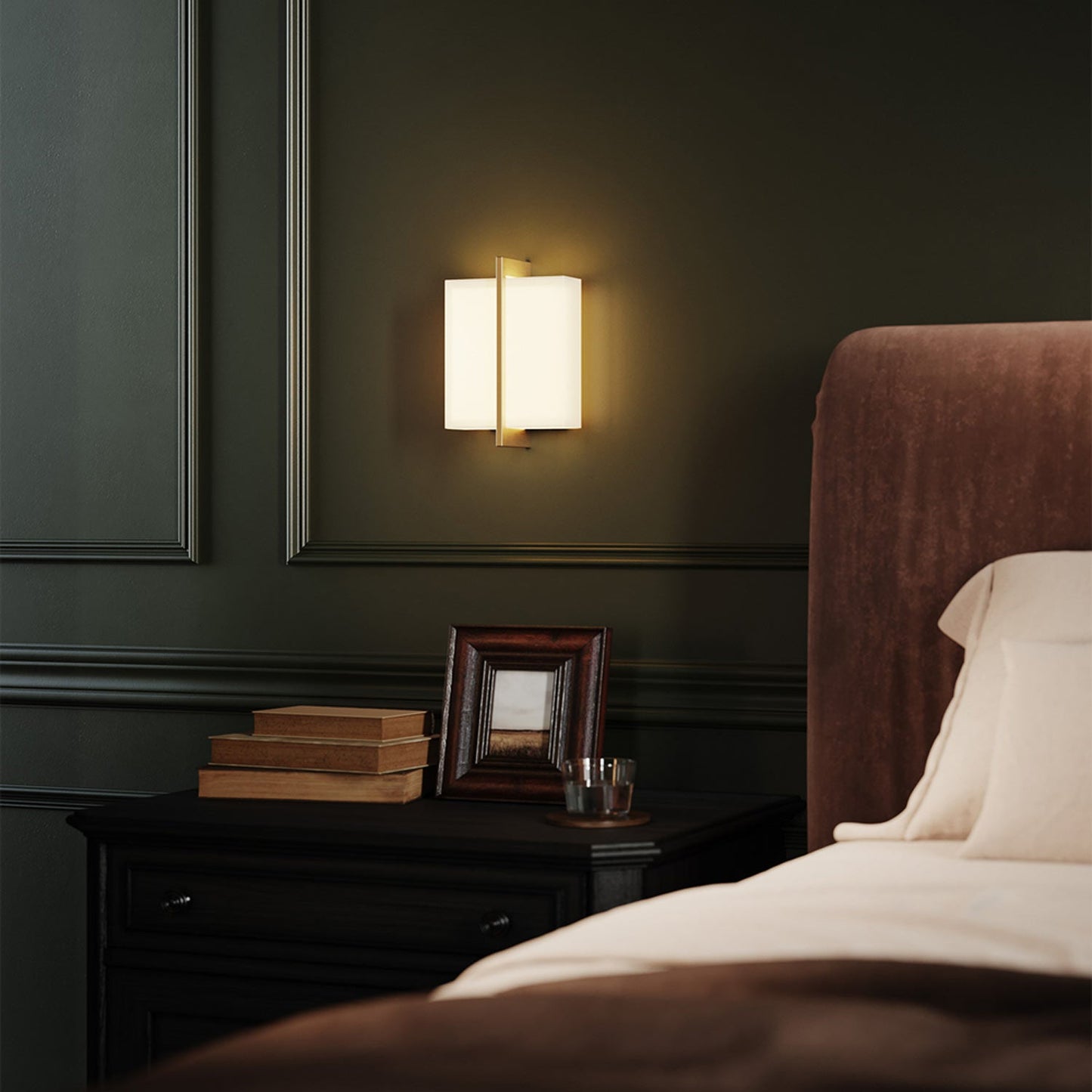 Bengal LED Wall Light in bedroom.