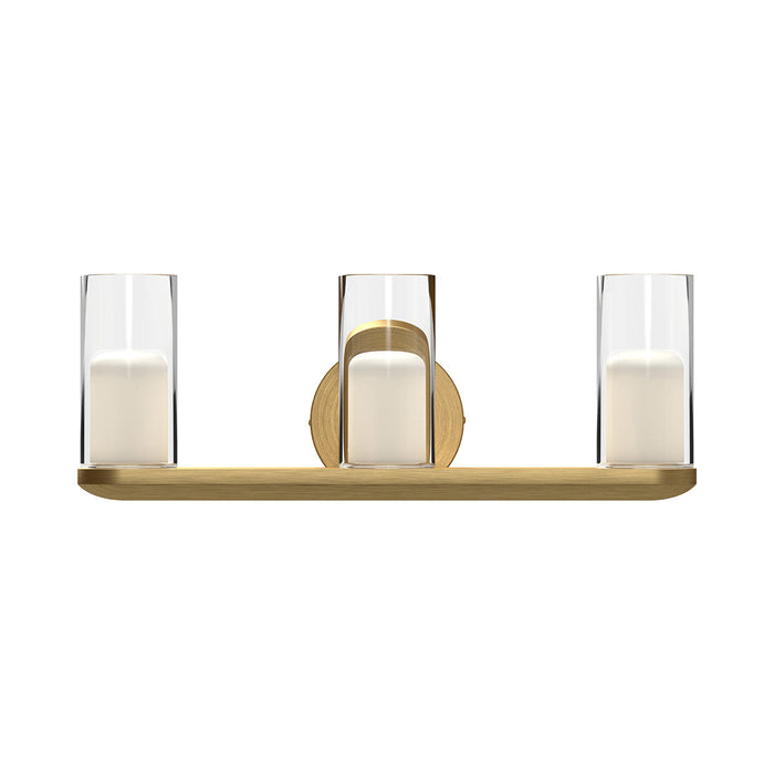 Birch LED Vanity Wall Light in Brushed Gold (3-Light).