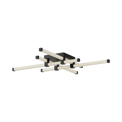 Blade LED Flush Mount Ceiling Light in Black.