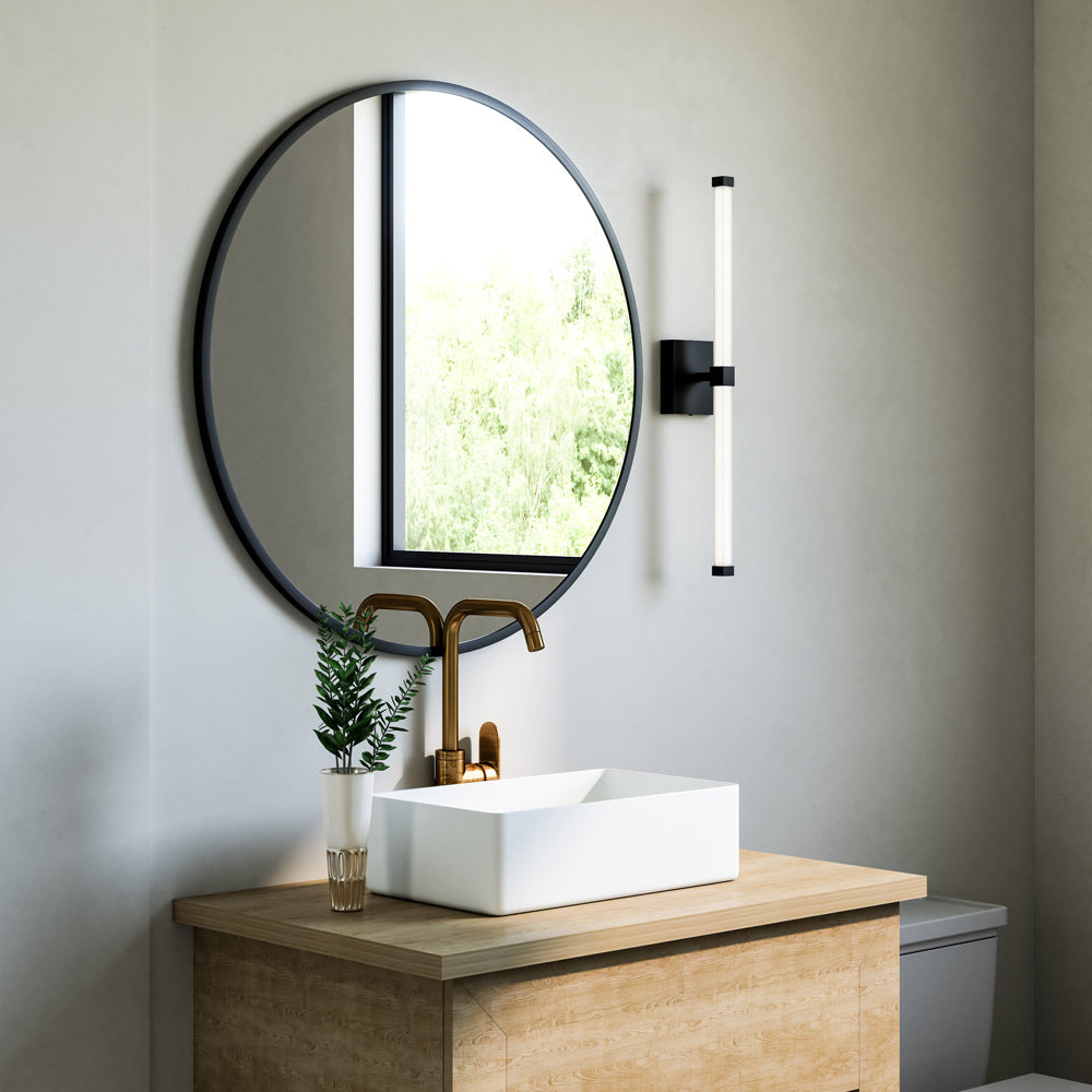 Blade LED Vanity Wall Light in bathroom.