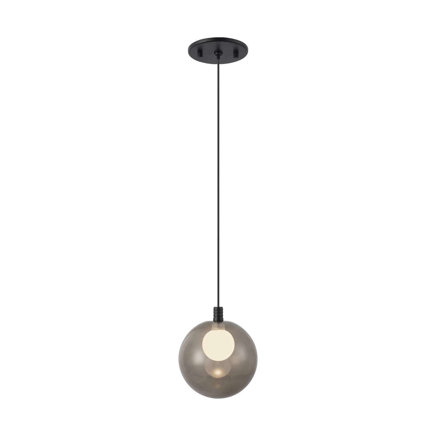 Bolla LED Pendant Light in Black/Smoked.