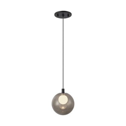 Bolla LED Pendant Light in Black/Smoked.