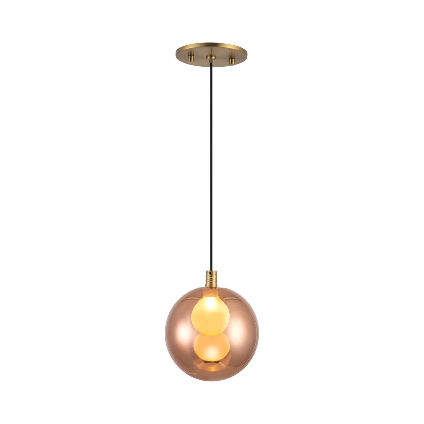 Bolla LED Pendant Light in Brushed Gold/Copper.