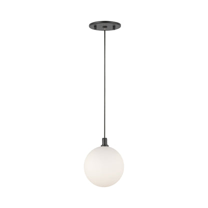 Bolla LED Pendant Light in Black/Opal.
