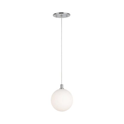 Bolla LED Pendant Light in Chrome/Opal.