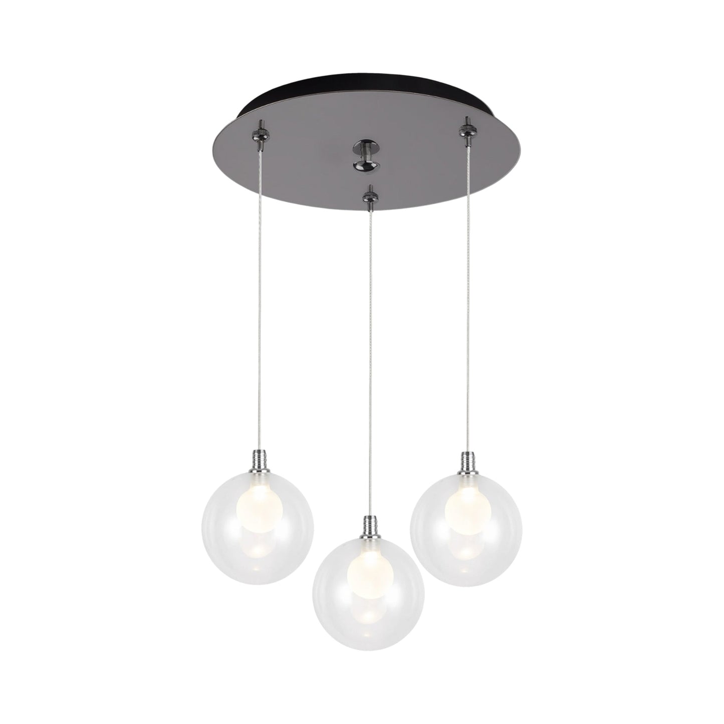 Bolla Multi Light LED Pendant Light in Chrome (3-Light).