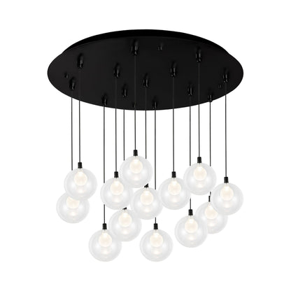 Bolla Multi Light LED Pendant Light in Black (13-Light).