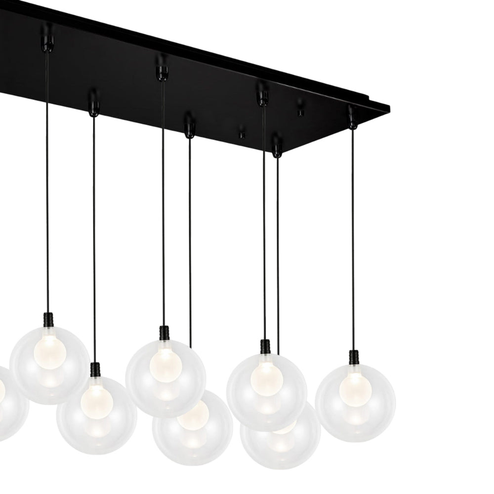 Bolla Rectangle Multi Light LED Pendant Light in Detail.
