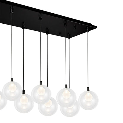 Bolla Rectangle Multi Light LED Pendant Light in Detail.