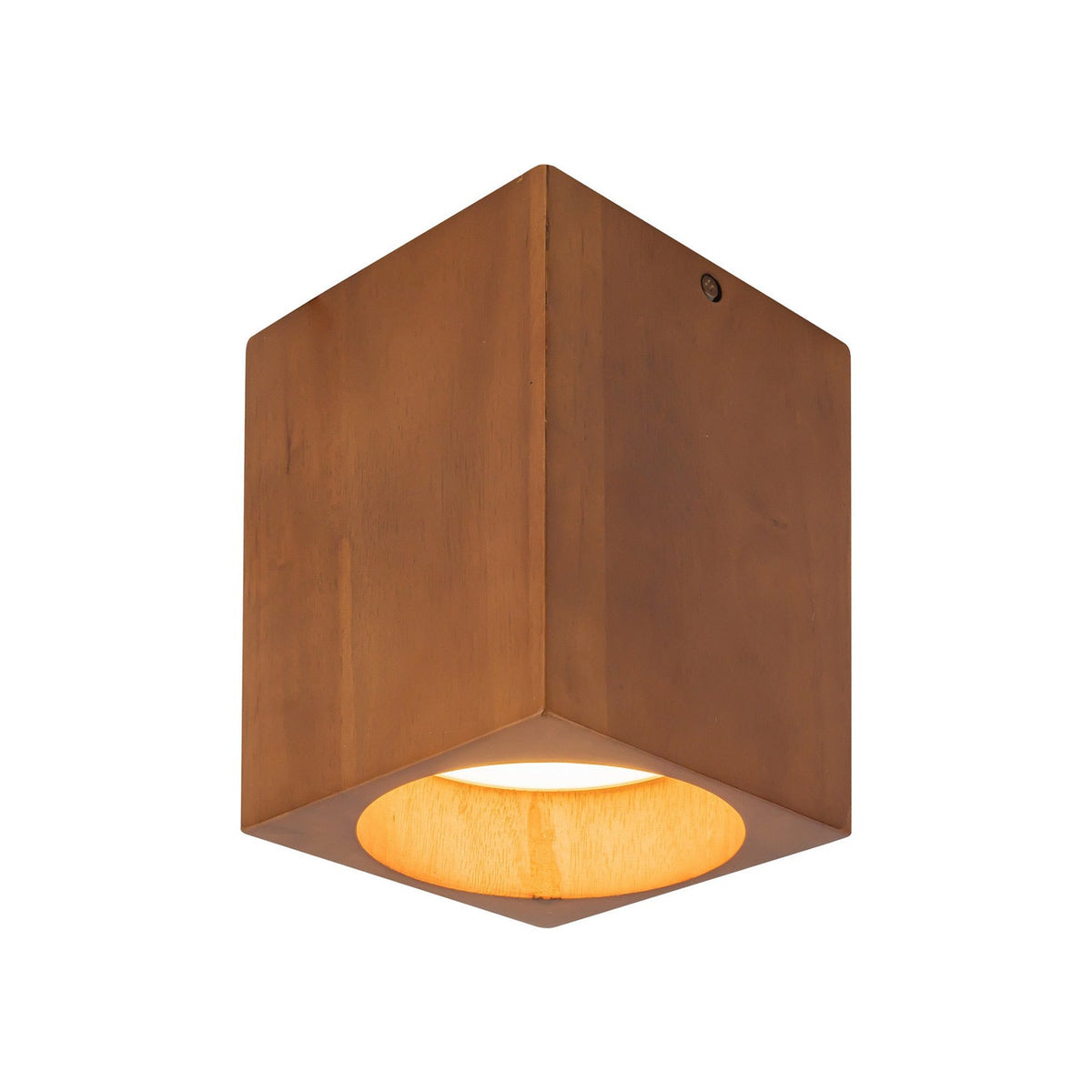 Bosco Rectangular LED Semi Flush Mount Ceiling Light in Natural Oak (7-Inch).