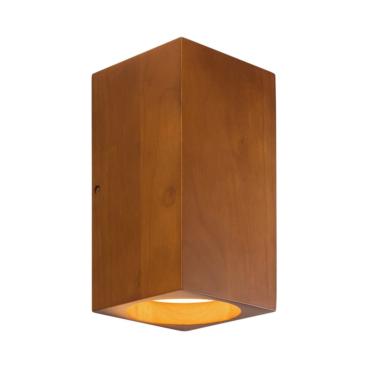 Bosco Rectangular LED Wall Light in Natural Oak.