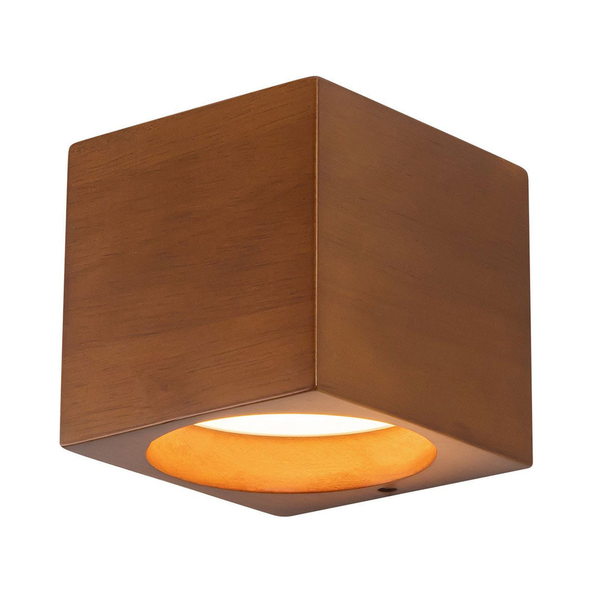 Bosco Square LED Wall Light in Natural Oak.