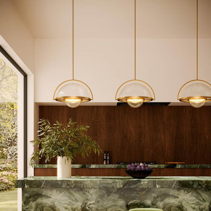 Bowery LED Pendant Light in bar.