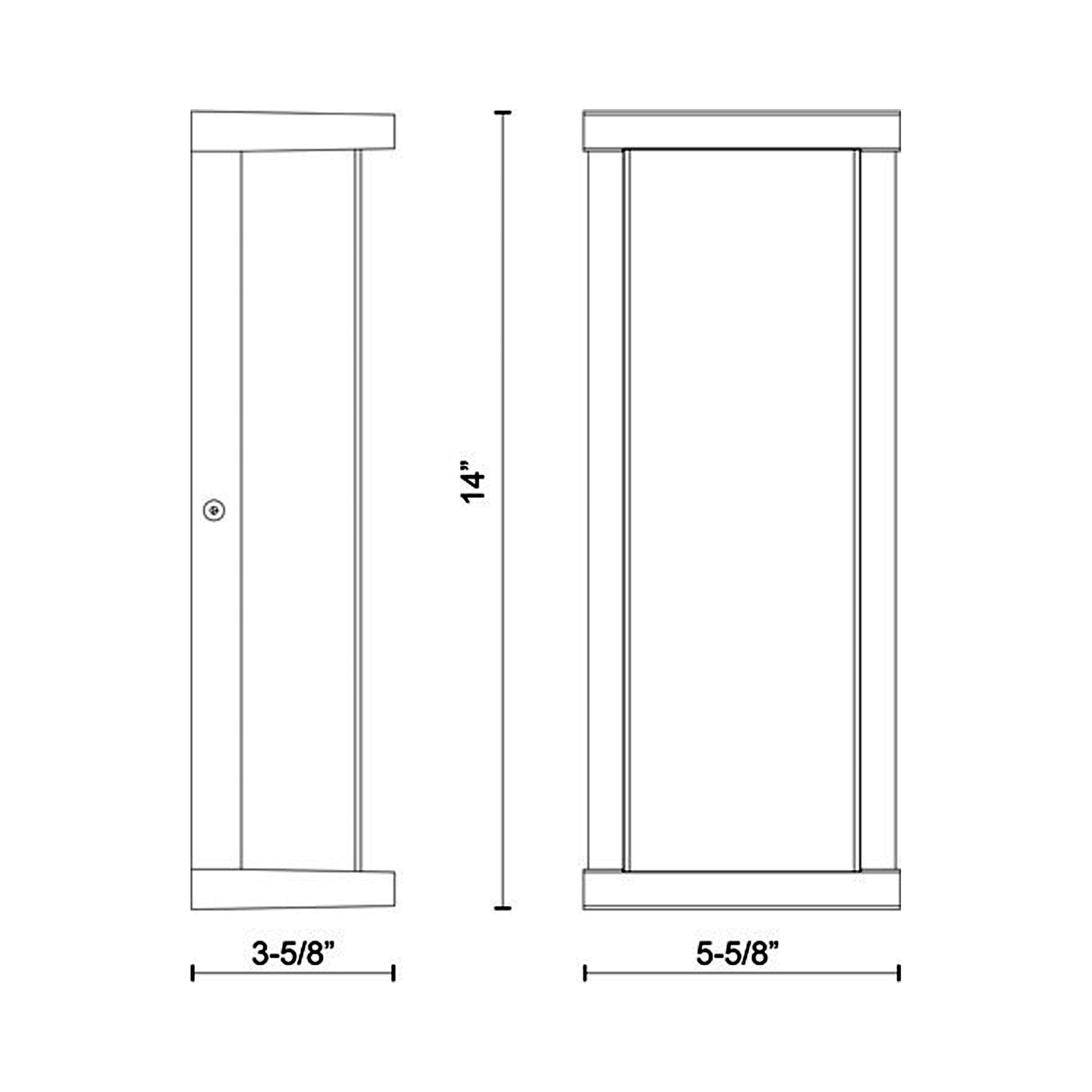 Bravo Outdoor LED Wall Light - line drawing.