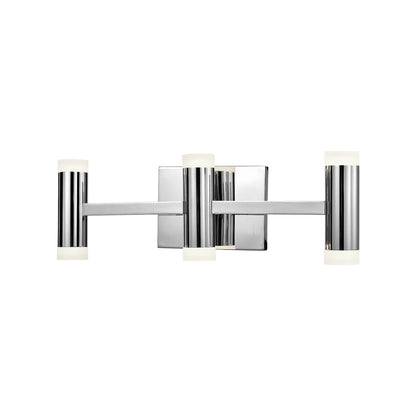 Brazen LED Vanity Wall Light in Chrome (3-Light).