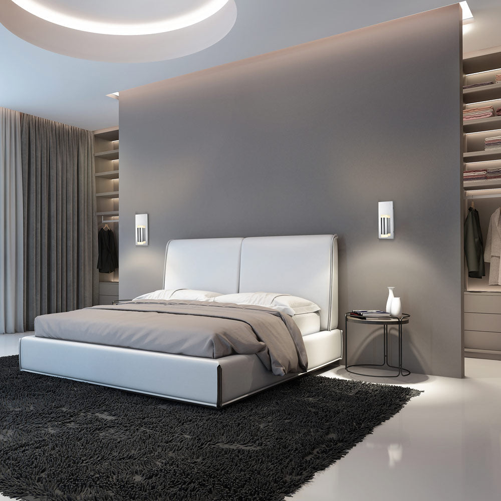 Brazen LED Wall Light in bedroom.