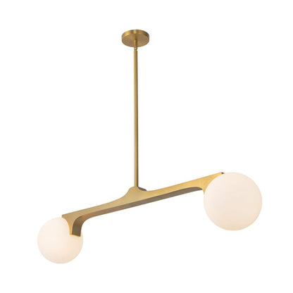 Briar Linear Pendant Light in Brushed Gold.