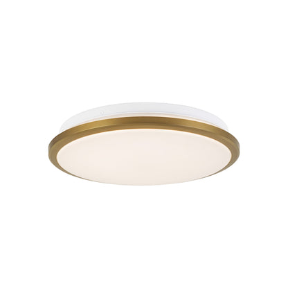 Brook LED Flush Mount Ceiling Light in Brushed Gold (Small).