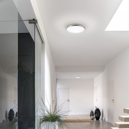 Brook LED Flush Mount Ceiling Light in hallway.