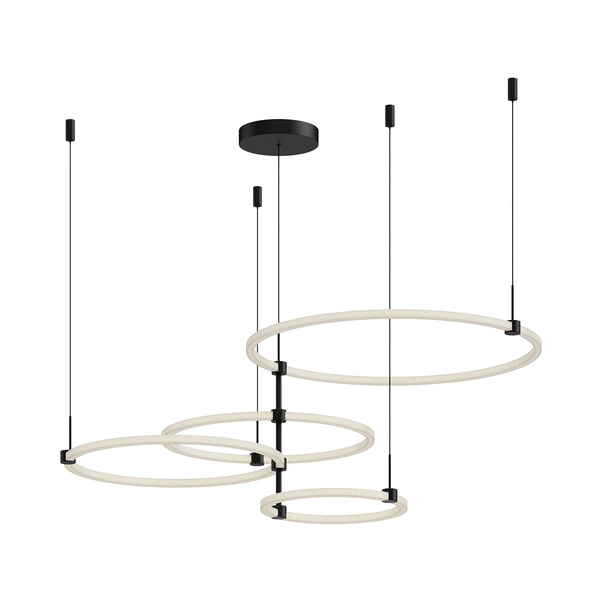 Bruni LED Chandelier in Black.