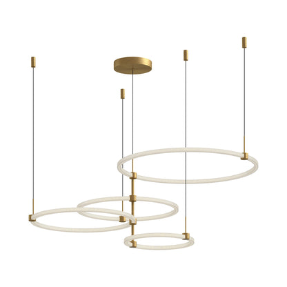 Bruni LED Chandelier in Brushed Gold.