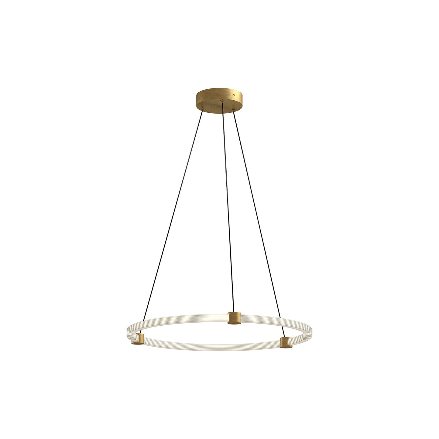 Bruni LED Pendant Light in Brushed Gold (24-Inch).