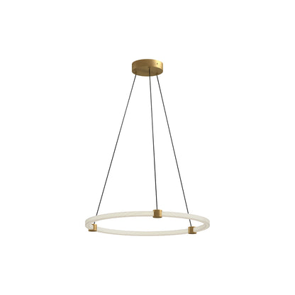 Bruni LED Pendant Light in Brushed Gold (24-Inch).