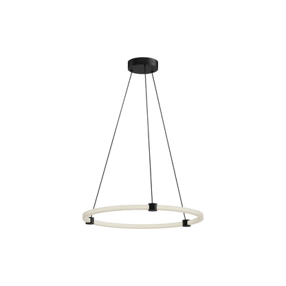 Bruni LED Pendant Light in Textured Black (24-Inch).