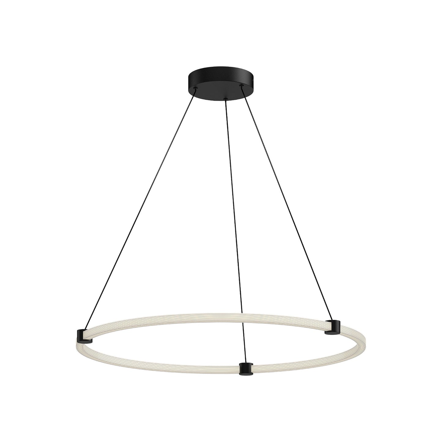 Bruni LED Pendant Light in Textured Black (32-Inch).