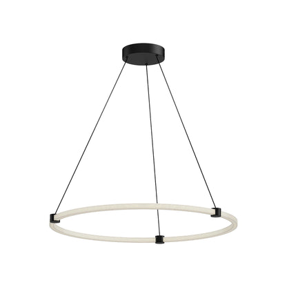 Bruni LED Pendant Light in Textured Black (32-Inch).
