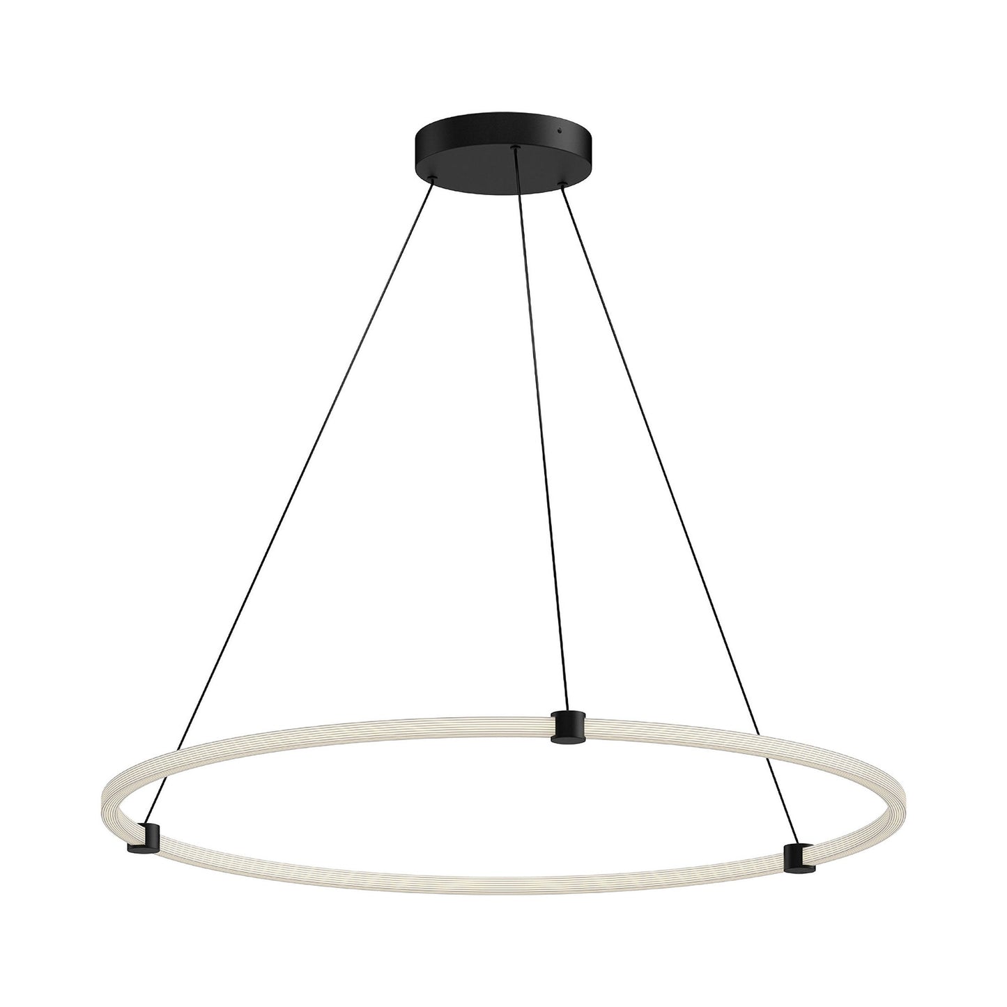 Bruni LED Pendant Light in Textured Black (48-Inch).
