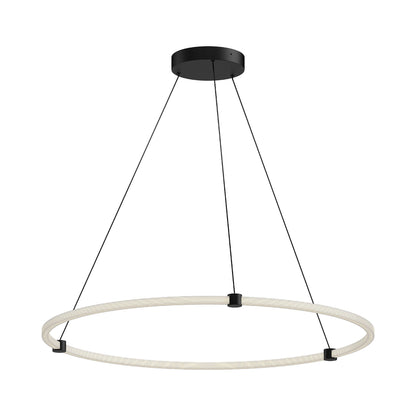 Bruni LED Pendant Light in Textured Black (48-Inch).