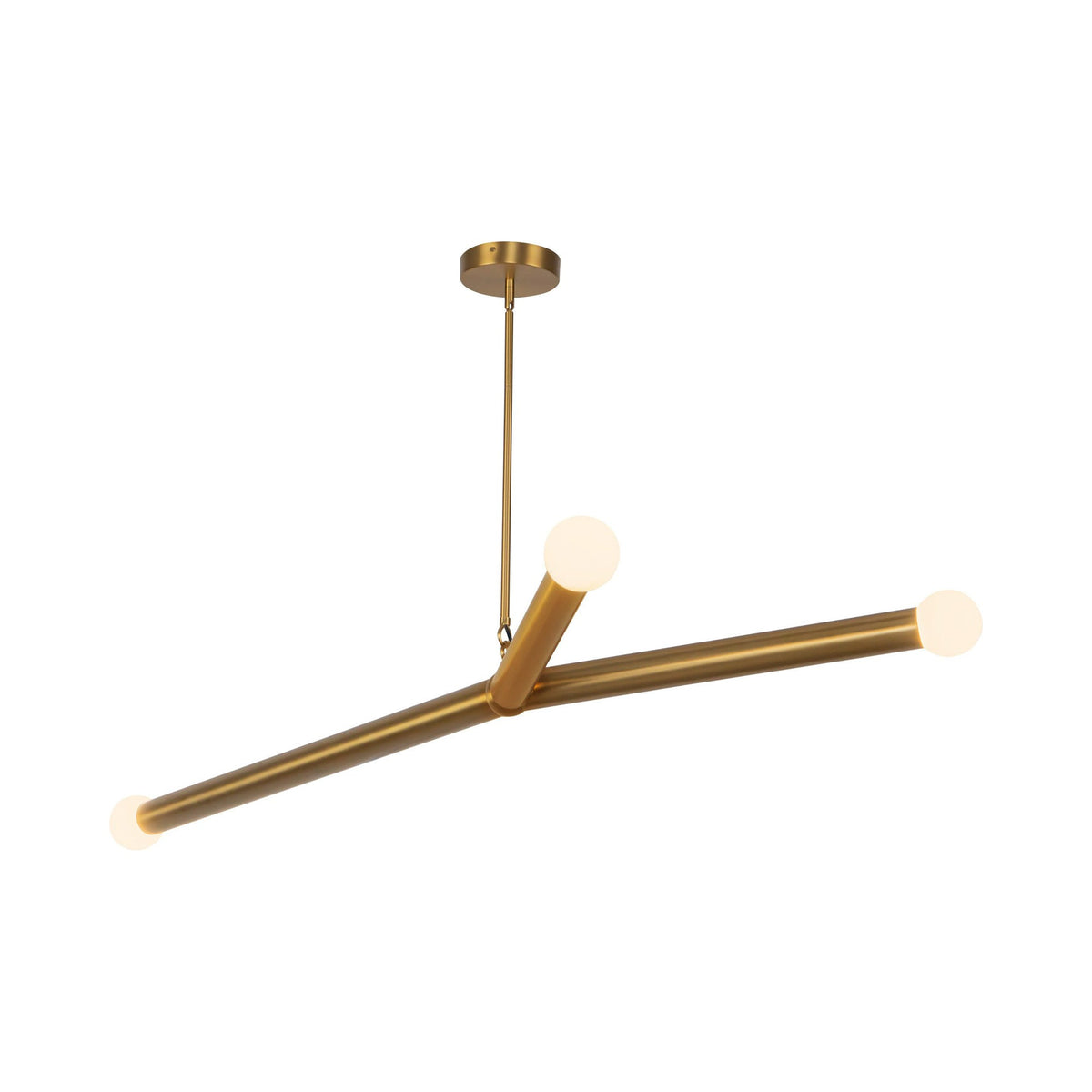 Calla LED Chandelier in Brushed Gold.