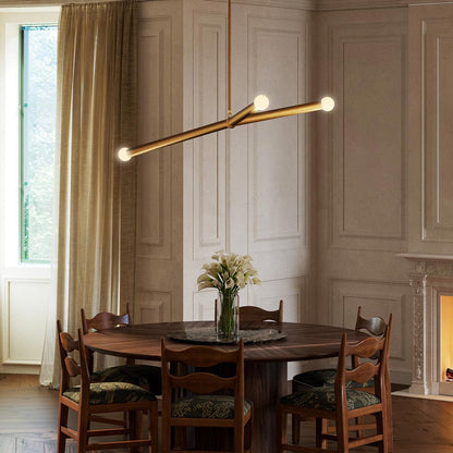 Calla LED Chandelier in living room.