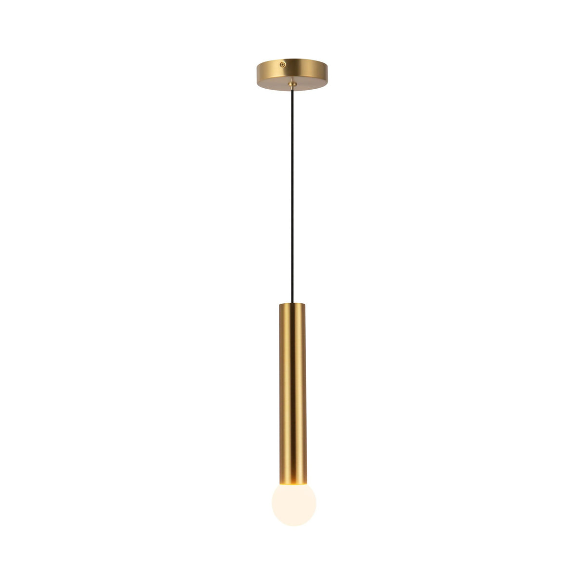 Calla LED Pendant Light in Brushed Gold.