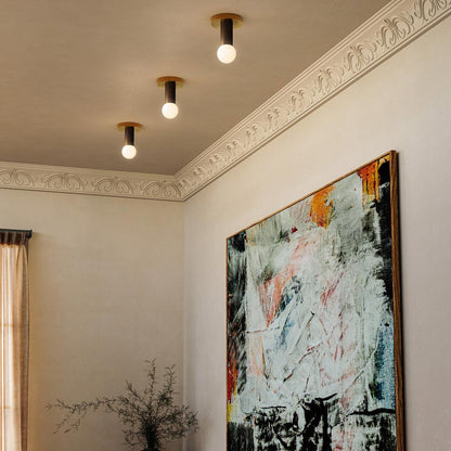 Calla LED Semi Flush Mount Ceiling Light in living room.