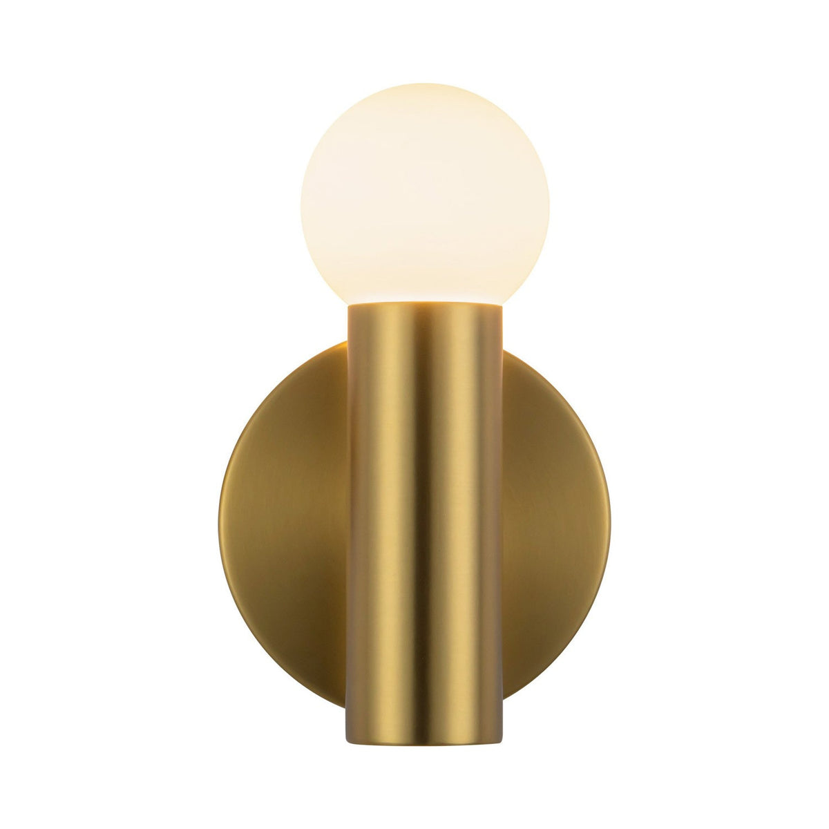 Calla LED Wall Light in Brushed Gold.