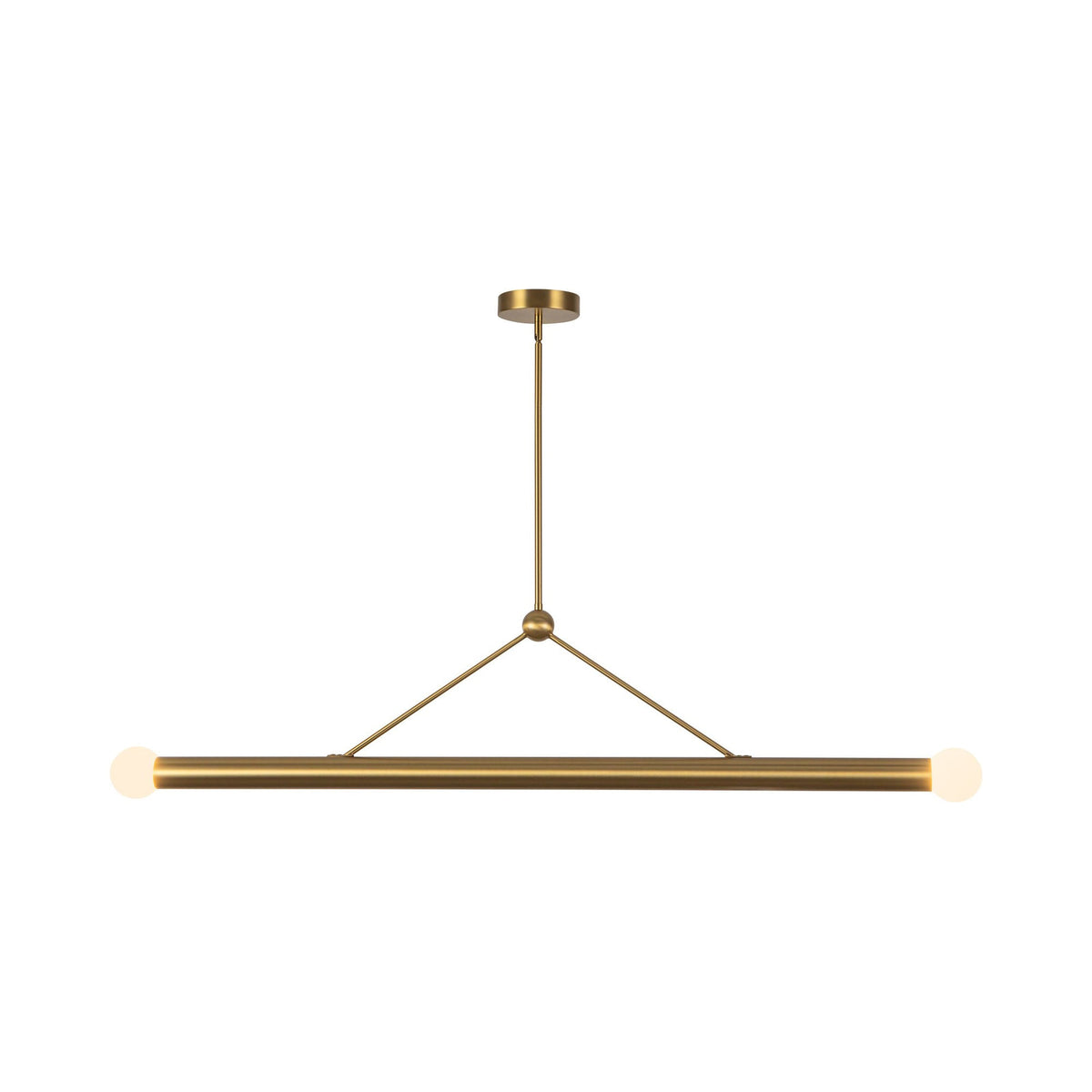 Calla Linear LED Pendant Light in Brushed Gold.