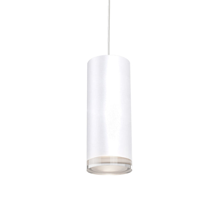 Cameo LED Pendant Light in White (10-Inch).