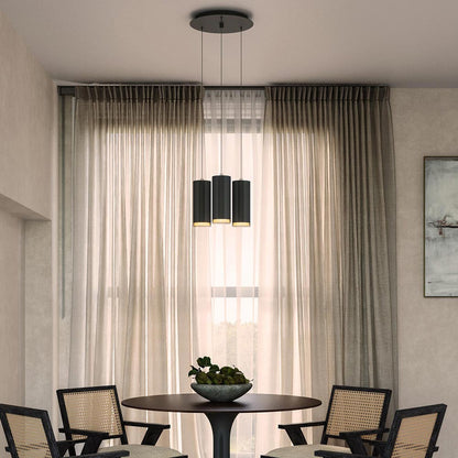 Cameo Round Multi Light LED Pendant Light in dining room.