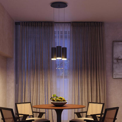 Cameo Round Multi Light LED Pendant Light in dining room.