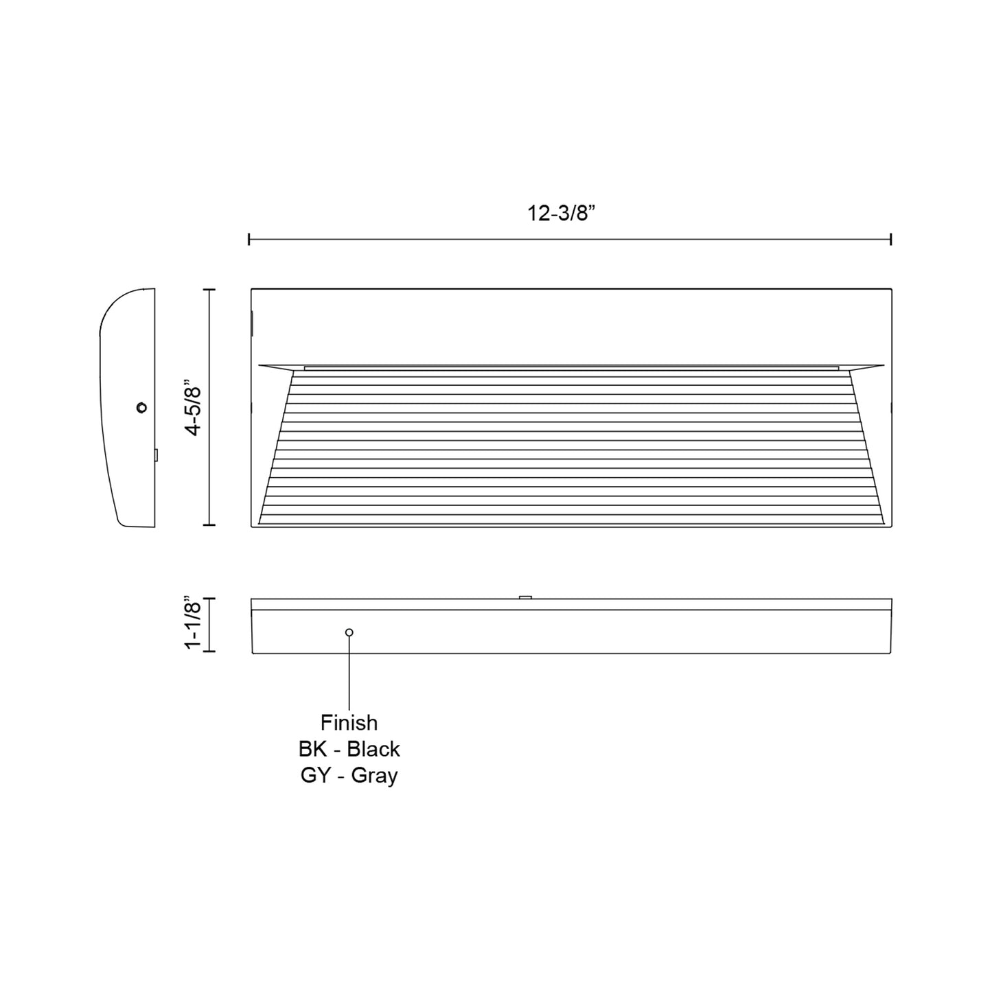 Casa Outdoor LED Step Light - line drawing.