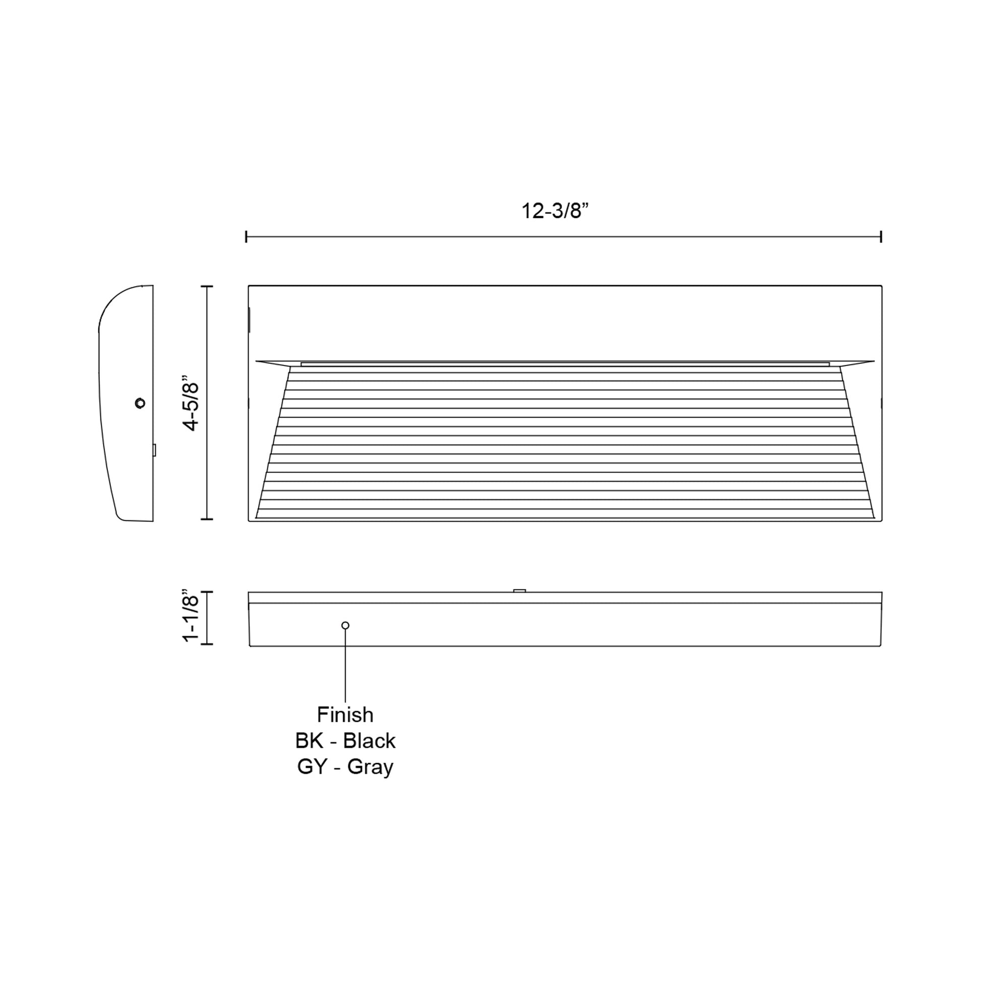 Casa Outdoor LED Step Light - line drawing.