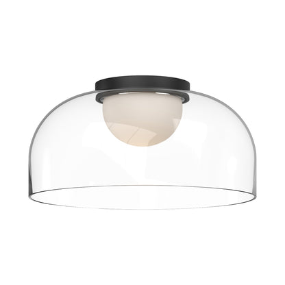Cedar LED Flush Mount Ceiling Light in Black (Large).
